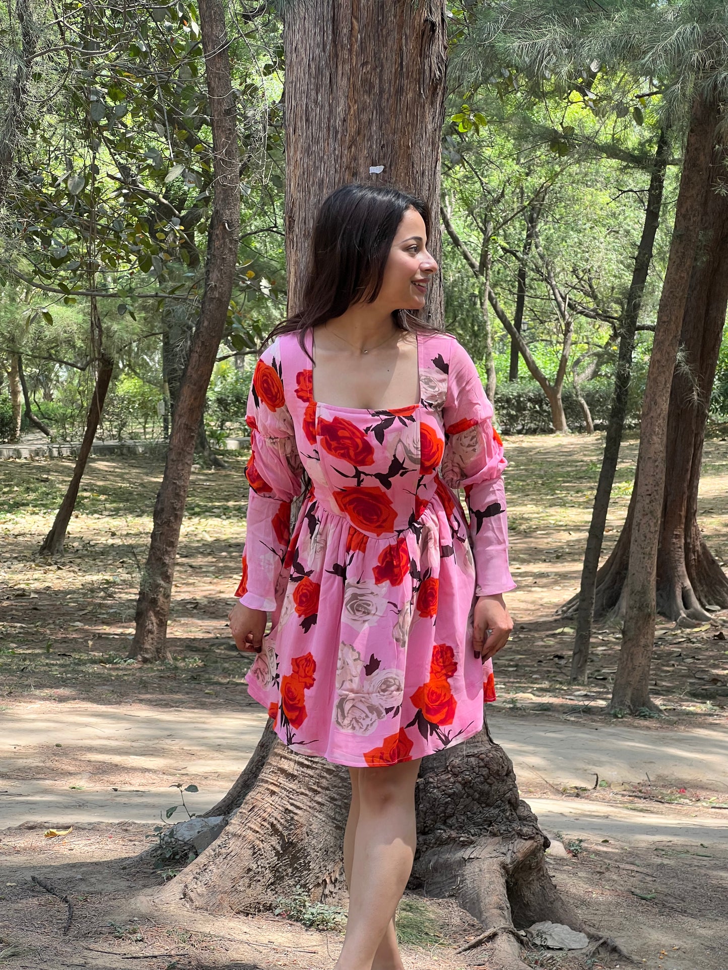 Serena Corset Floral Dress