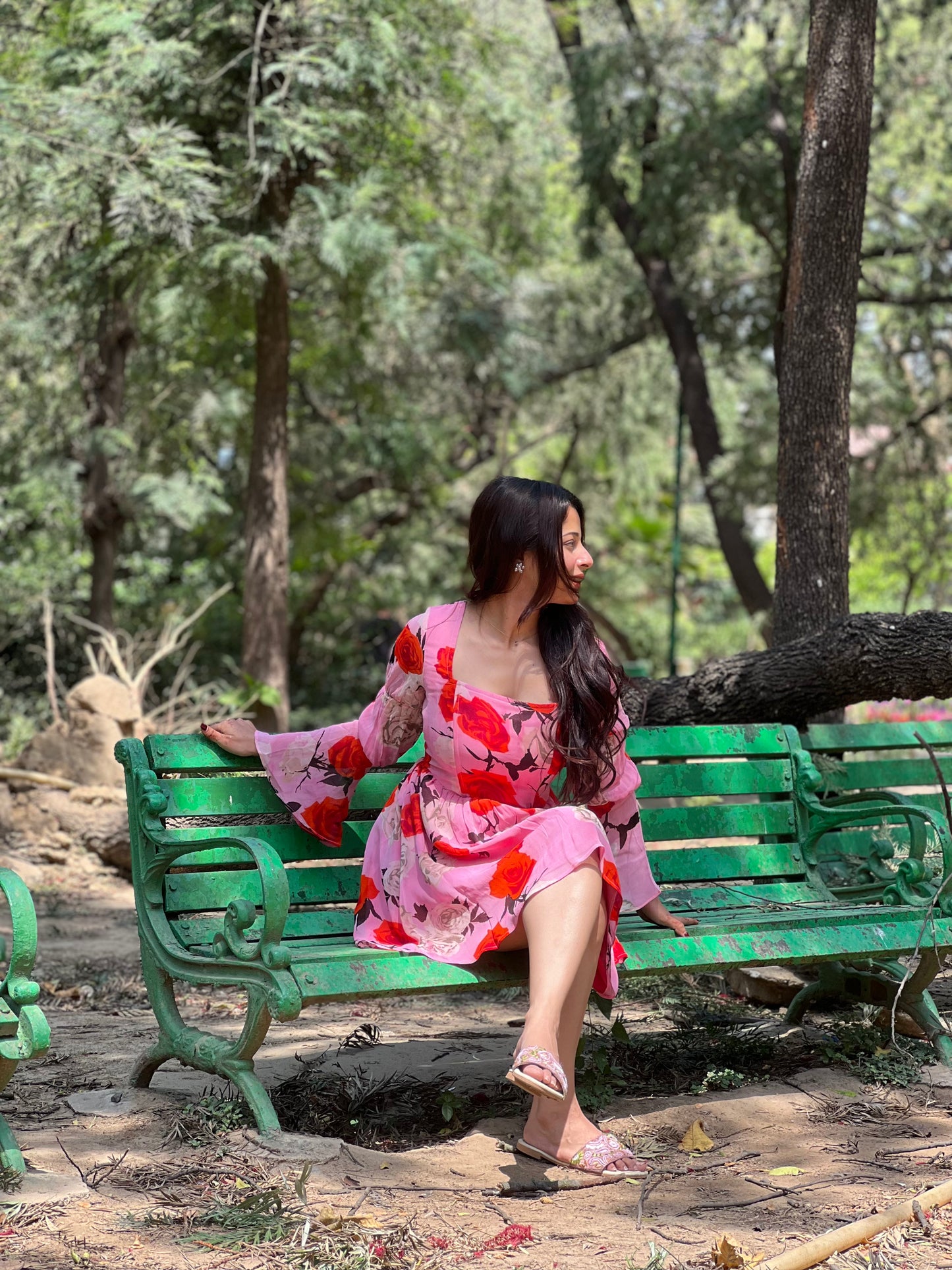 Serena Corset Floral Dress