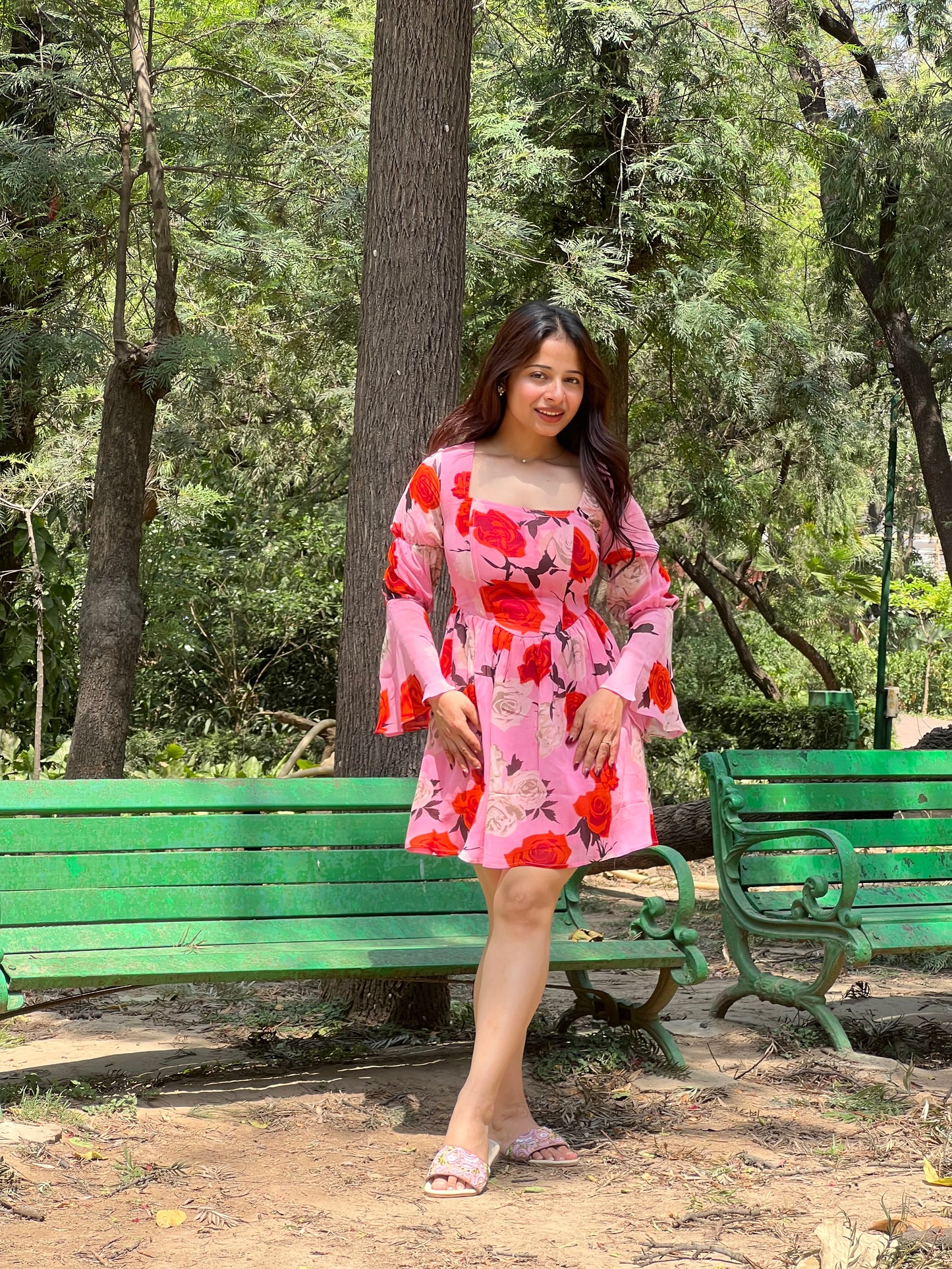 Serena Corset Floral Dress