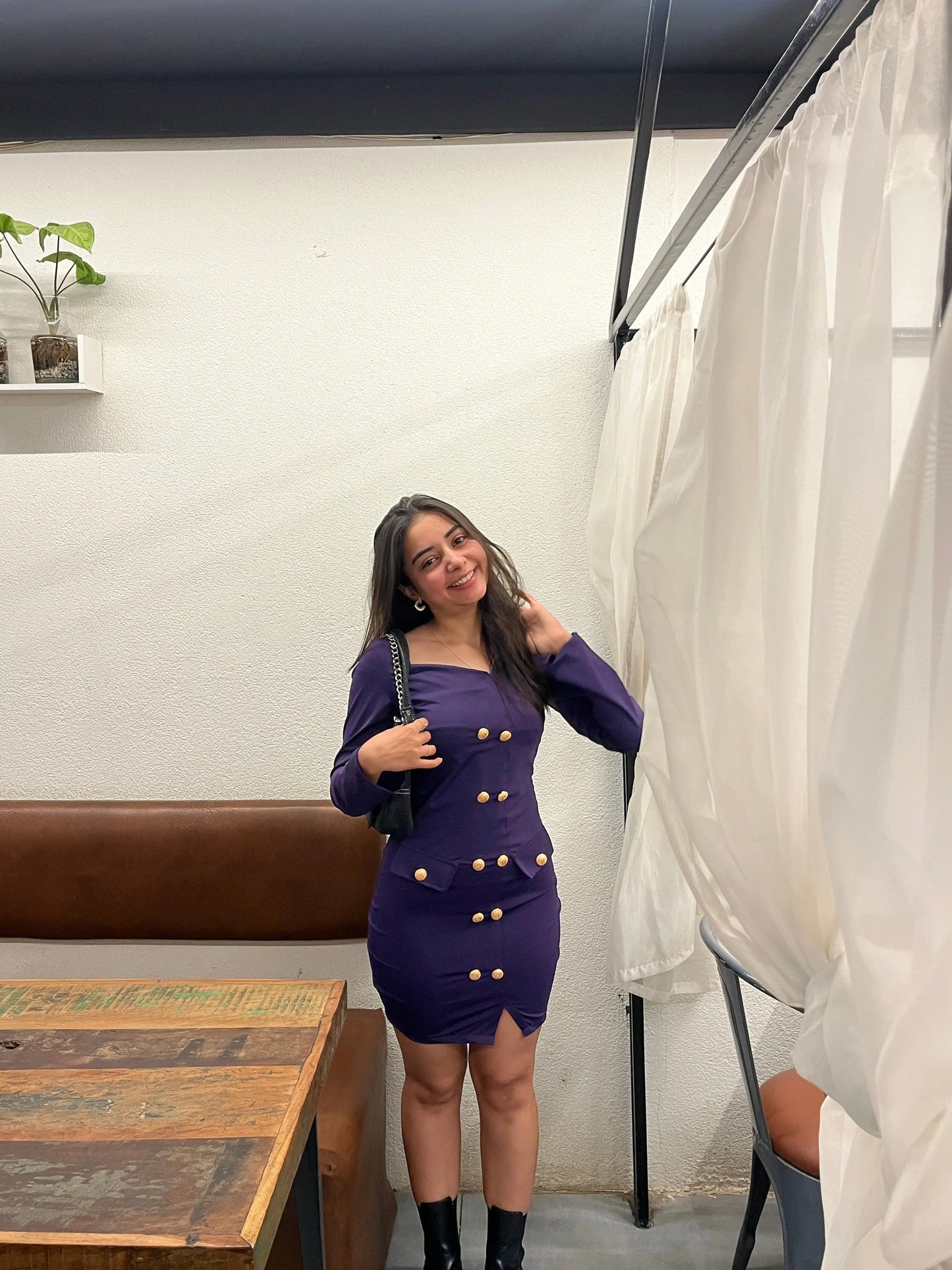 Purple Prestige Mini Dress - Scoopstyle