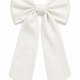 White hair bow clip