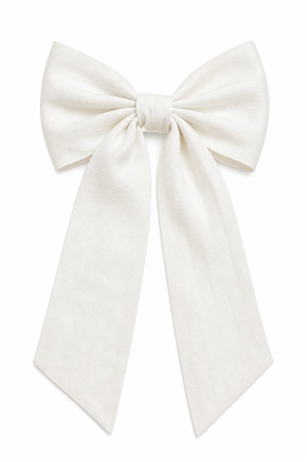 White hair bow clip Scoopstyle