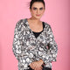 Black and White Floral Shirt
