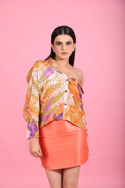 Citrus Blossom Oversized Shirt Scoopstyle
