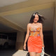 Citrus Blossom Tube Top and Skirt Co Ord Set