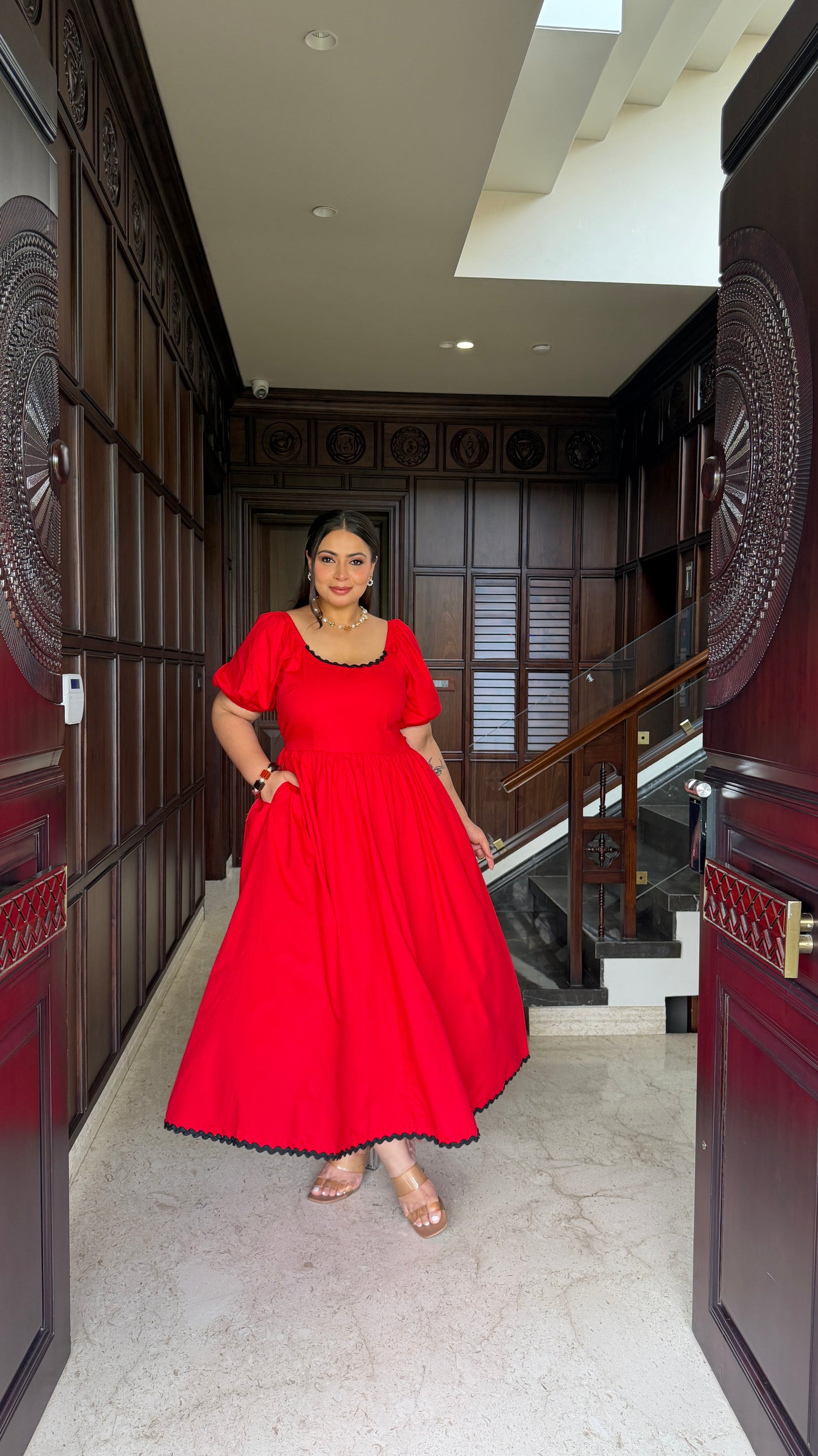 Ruby Red Flare Dress