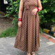 Choco Mint Polka Dot Midi Dress with Bow