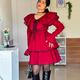 Crimson Layered Mini Dress
