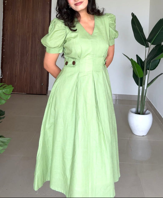 Garden Affair Cotton Linen Dress