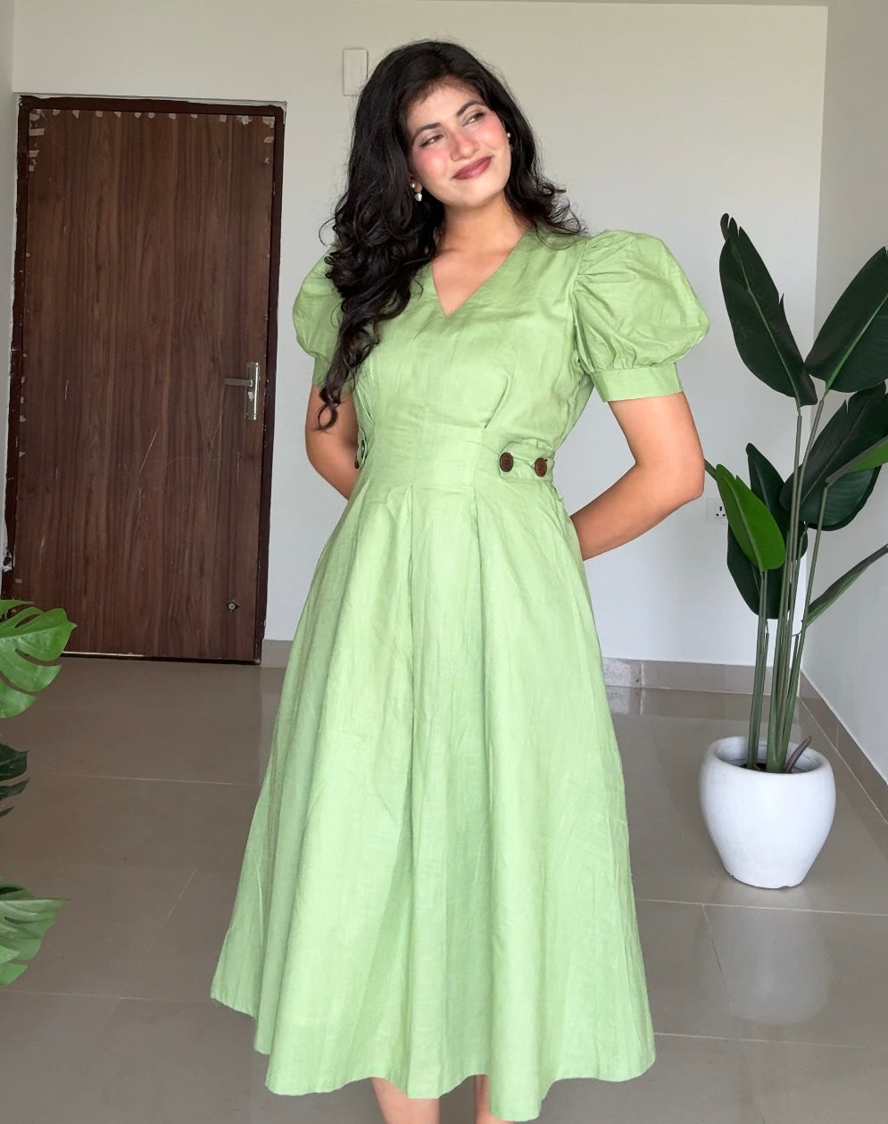 Garden Affair Cotton Linen Dress