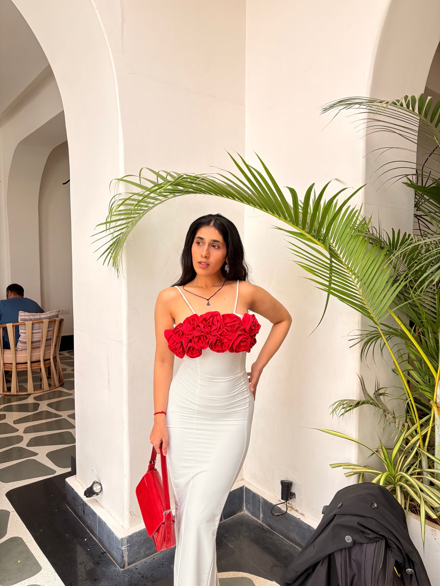 Scarlet Bloom White Dress
