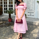 Pink Berry Dress – Pink Midi Dress for Women