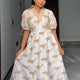 Ivory Mayura Midi Dress with sleeves