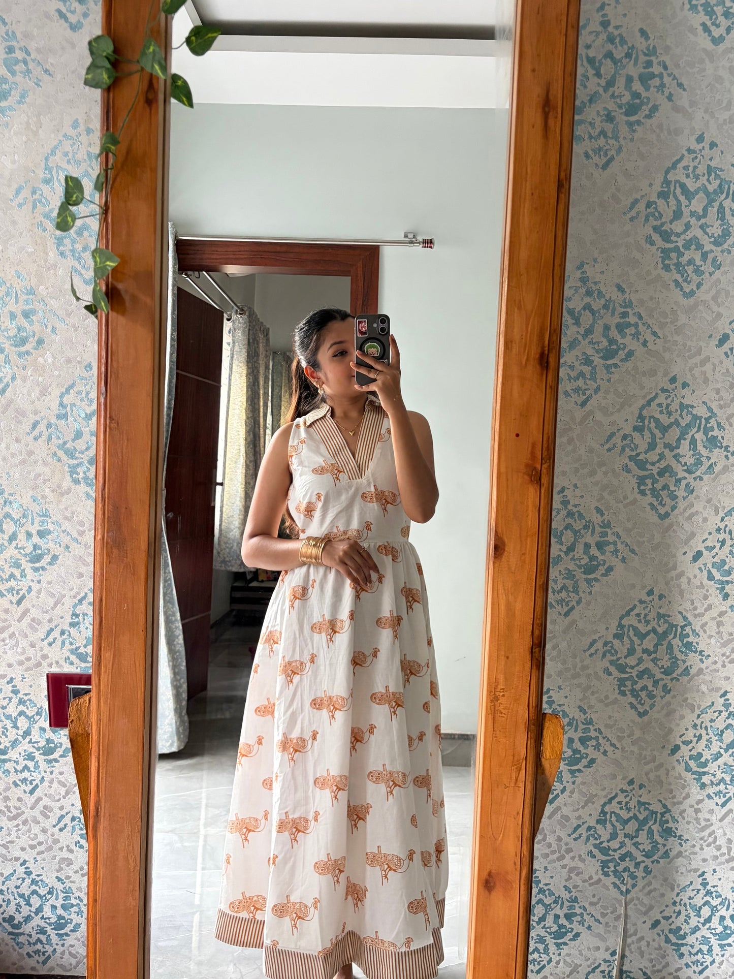 Ivory Mayura Midi Dress sleeveless Scoopstyle