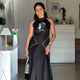 Luna Black Midi Dress