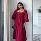 Dual Mood Berry Dress with Sleeves
