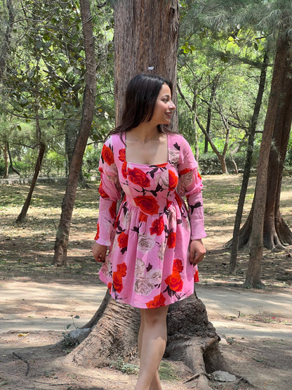 Serena Corset Floral Dress