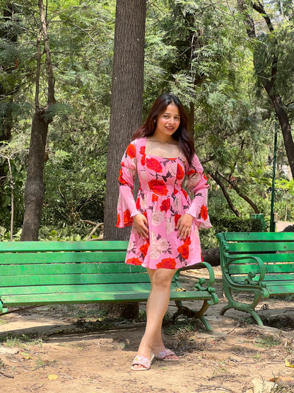 Serena Corset Floral Dress