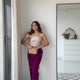 Midnight Muse Velvet High-Waist Pants & Satin Tube Top Co-ord Set