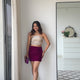Midnight Muse Velvet Mini Skirt & Satin Tube Top Co-ord Set