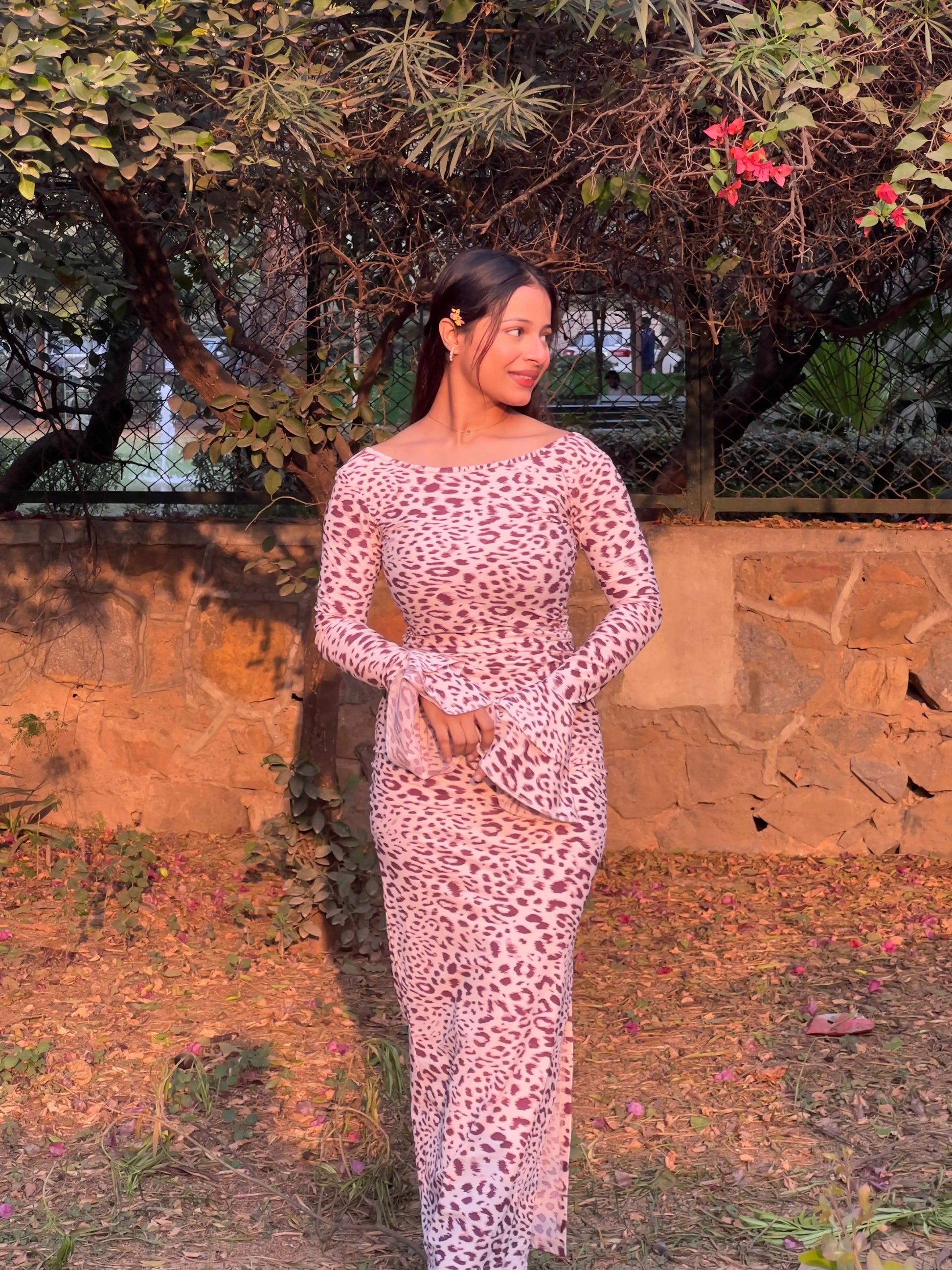 Leopard luxe bodycon dress - Scoopstyle