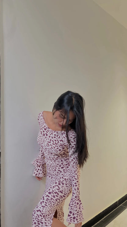 Leopard luxe bodycon dress - Scoopstyle