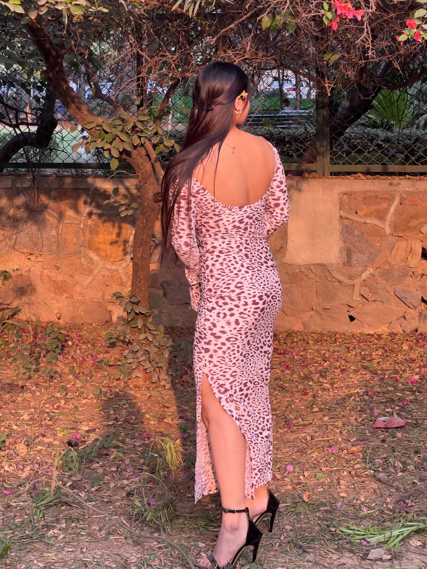 Leopard luxe bodycon dress - Scoopstyle