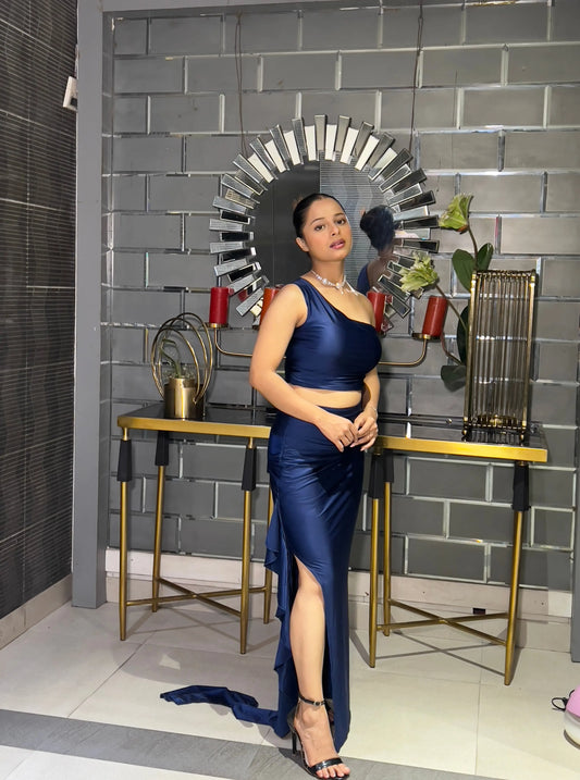 Midnight Glam Blue Dress My Store