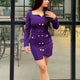Purple Prestige Mini Dress