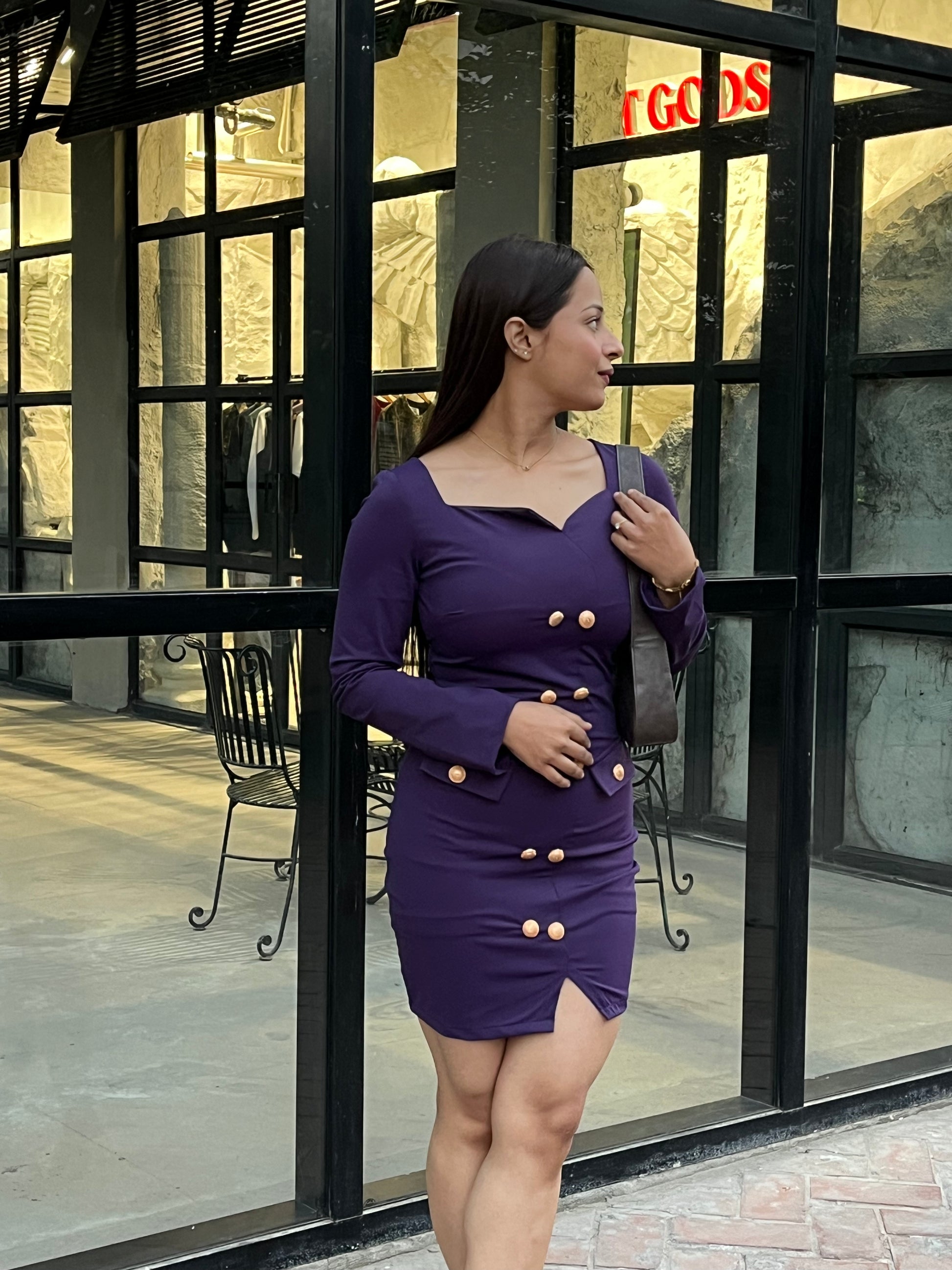 Purple Prestige Mini Dress - Scoopstyle