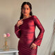 Wine Vintage Bow Dress