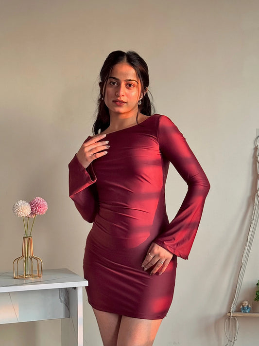 Wine Vintage Bow Dress My Store
