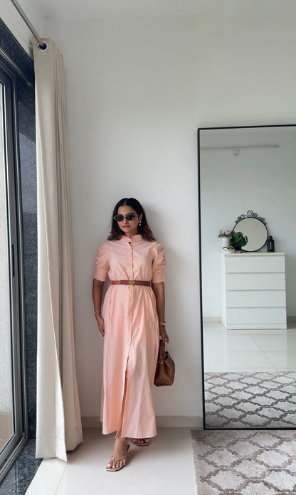Sunset Stripes Shirt Dress
